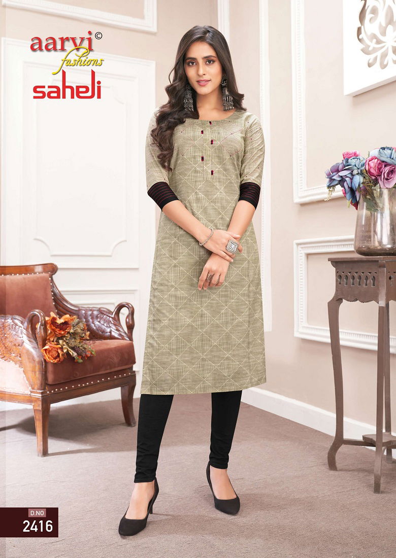 Aarvi Saheli 14 Daily Wear Designer Wholesale Kurti Collection